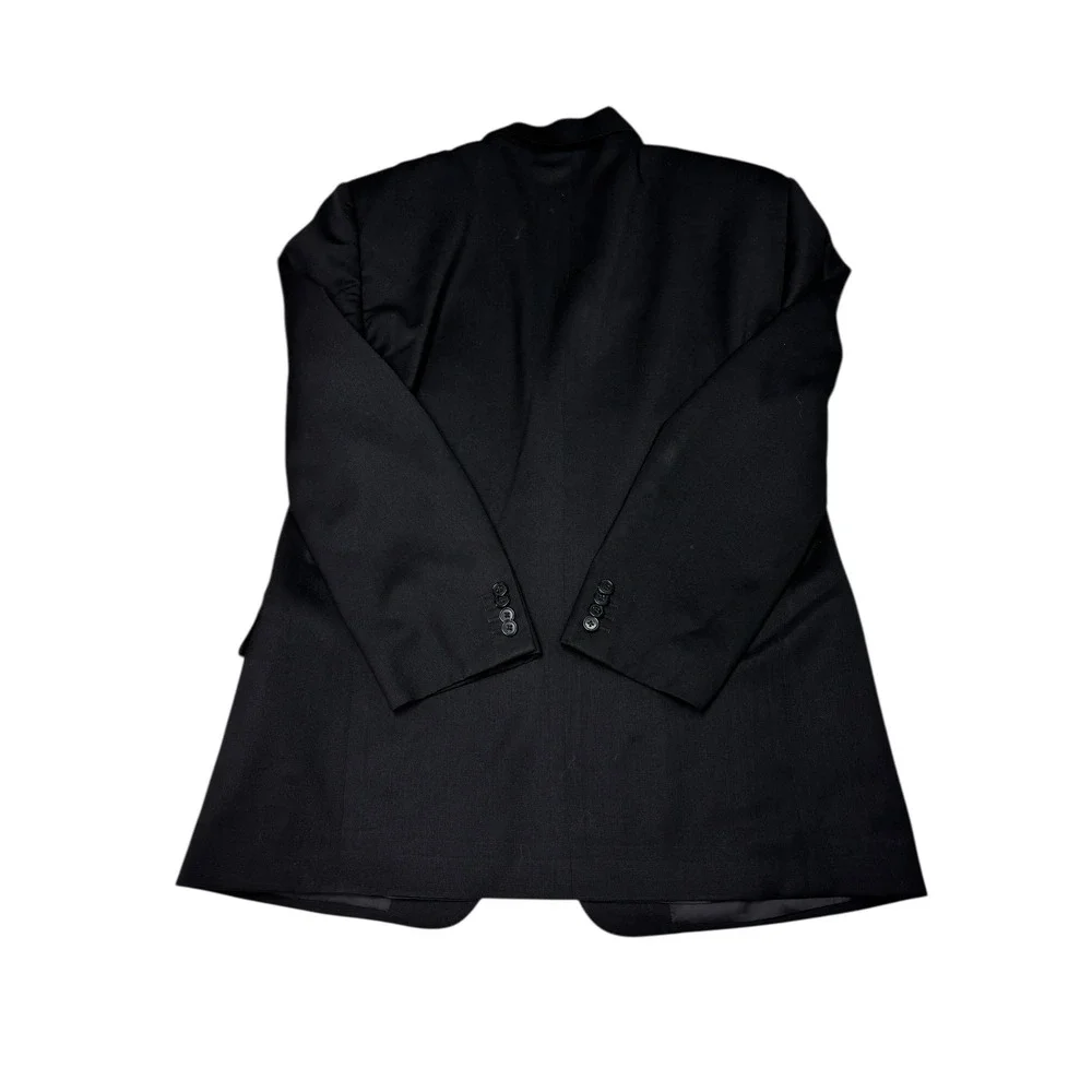 Ermenegildo Zegna Men's Super 100s‎ Fine Worsted Wool Blazer Made Italy Black 42